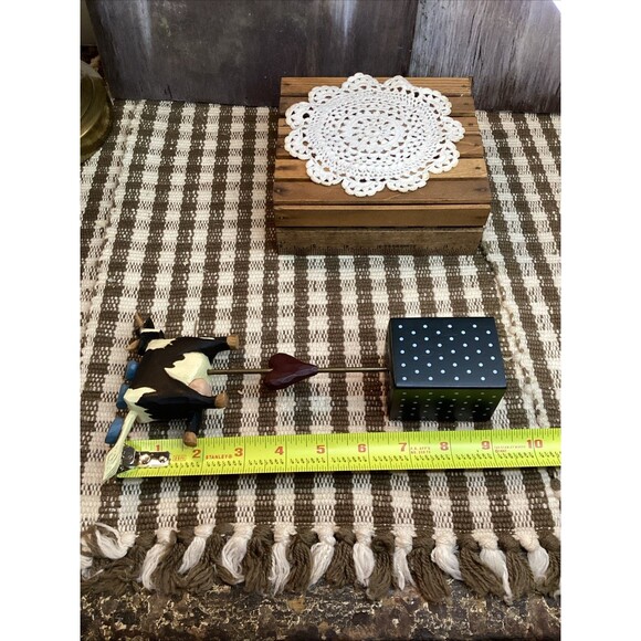 Williraye Studio Folk Art Cow On Stick With Birds WW1412 Weathervane 1996 - Picture 9 of 13